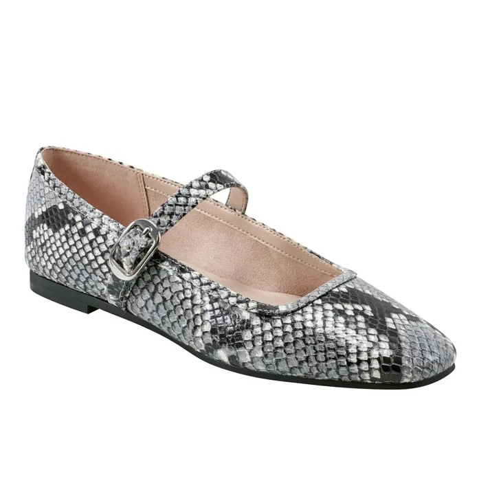 Women Garissa Mary Jane Ballet Flat Natural Snake Marc Fisher Loafers and Flats
