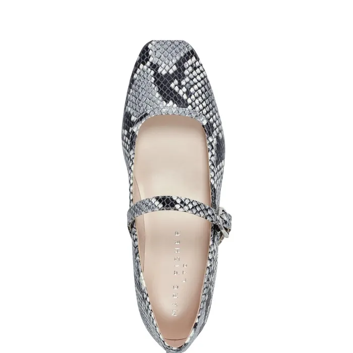 Women Garissa Mary Jane Ballet Flat Natural Snake Marc Fisher Loafers and Flats