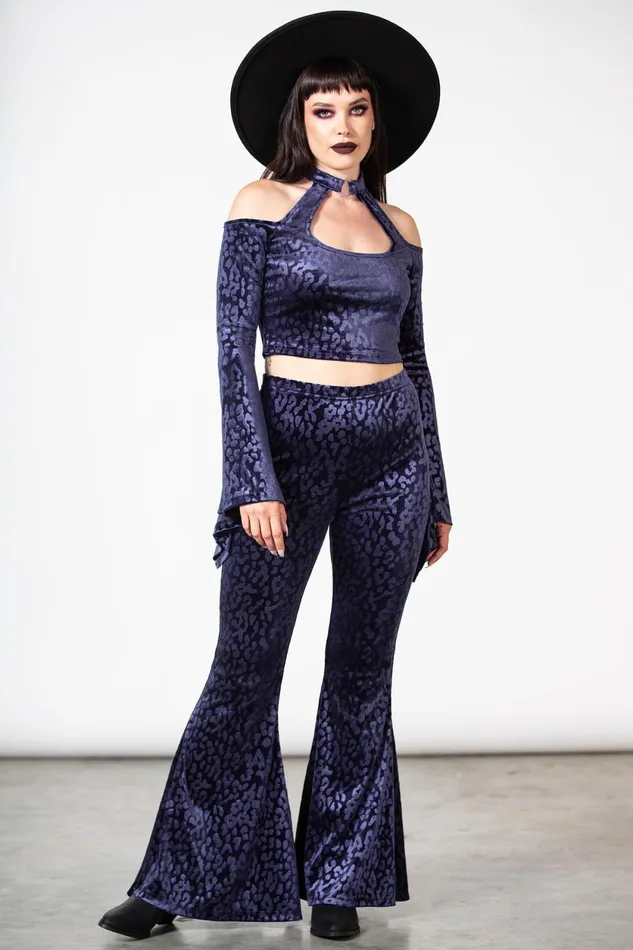Women Going Out Killstar Felinology Crop Top PLUM