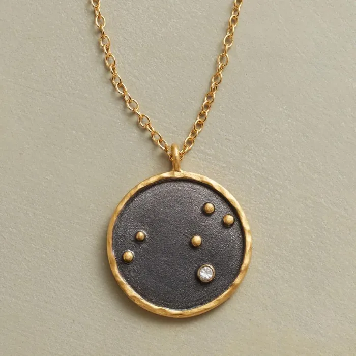 Women Gold Plate Zodiac Constellation Necklace Sundance Catalog Necklaces