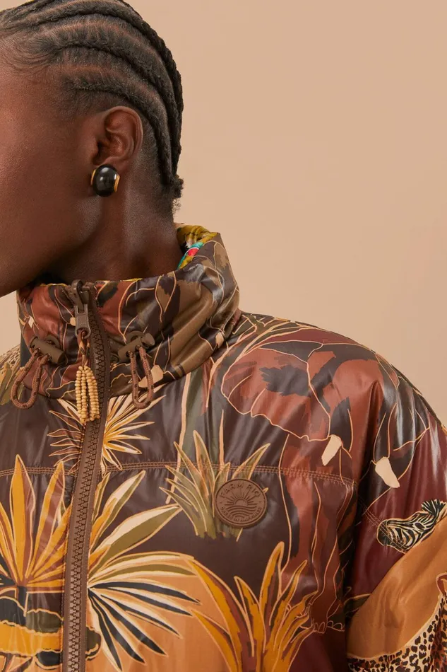 Women Gold Savana Dream Reversible Puffer Jacket Savana Dream Caramel FARM Rio Puffer Jackets