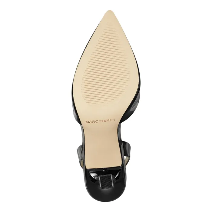 Women Hadya Slingback Pump Black Patent Marc Fisher Heels and Pumps