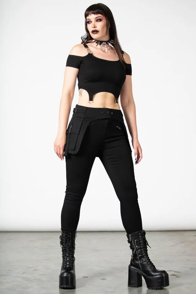 Women Harnesses and Belts Killstar Glitch Pocket Belt