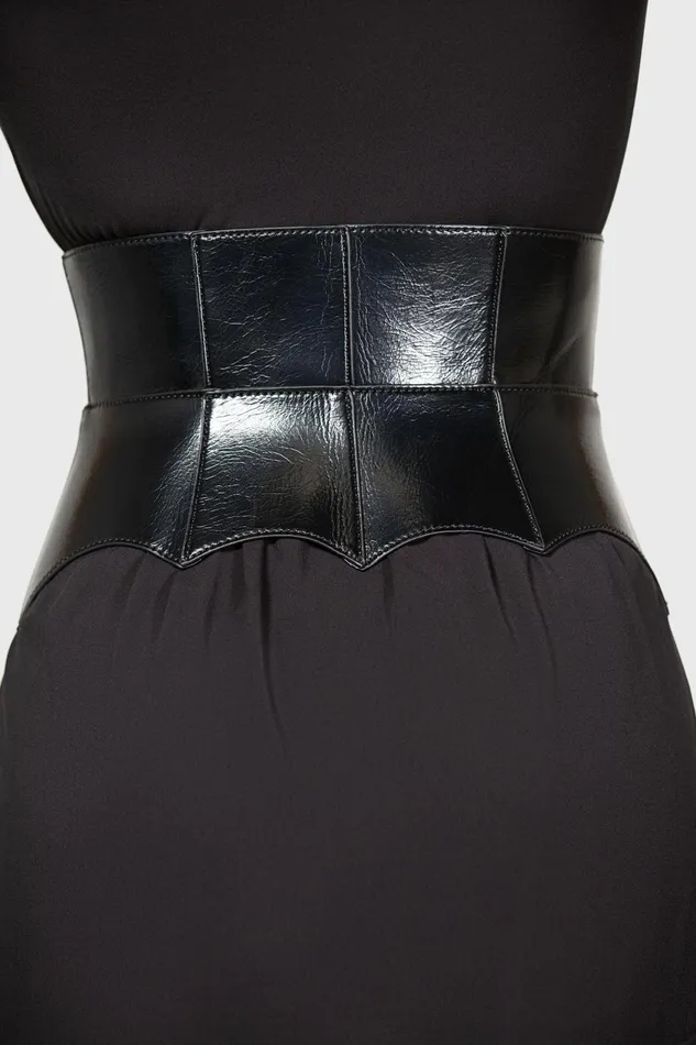 Women Harnesses and Belts Killstar Wetland Bat Peplum Corset