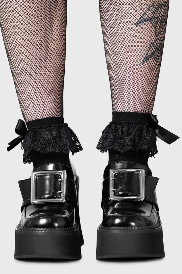 Women Heels Killstar Fright Club Loafer