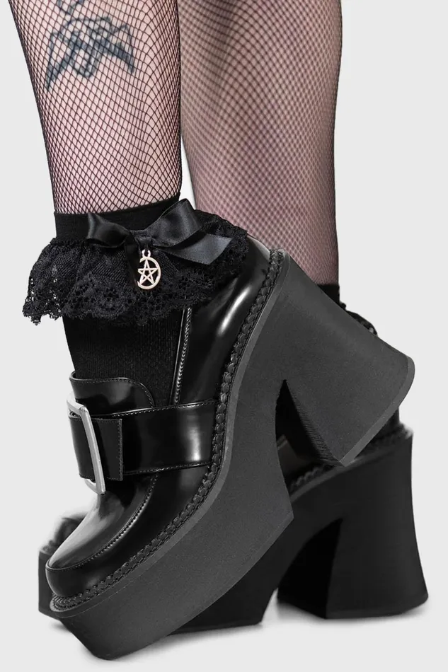 Women Heels Killstar Fright Club Loafer