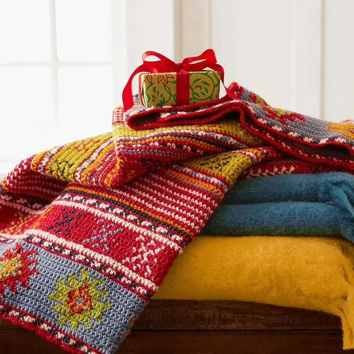 Women Heirloom Stocking Throw Sundance Catalog Decor