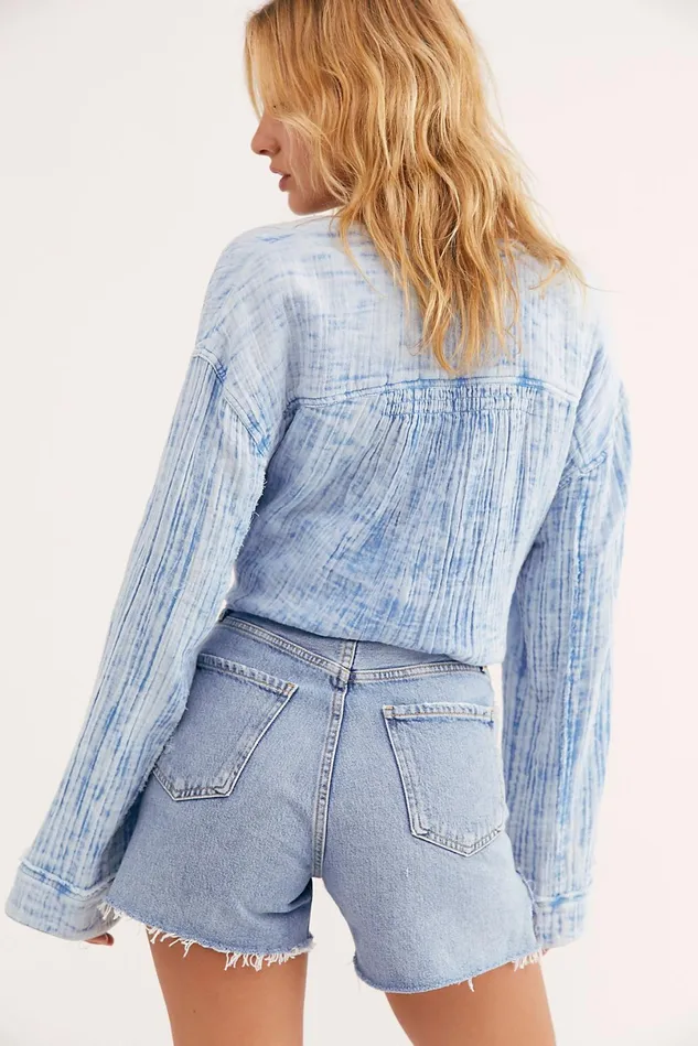 Women HighRise Jeans Free People AGOLDE Dee Ultra HighRise Shorts Chimes