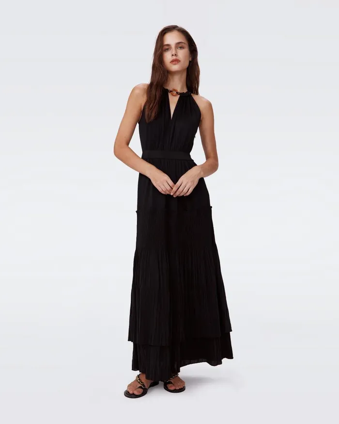 Women Hugo Dress Black DVF Dresses