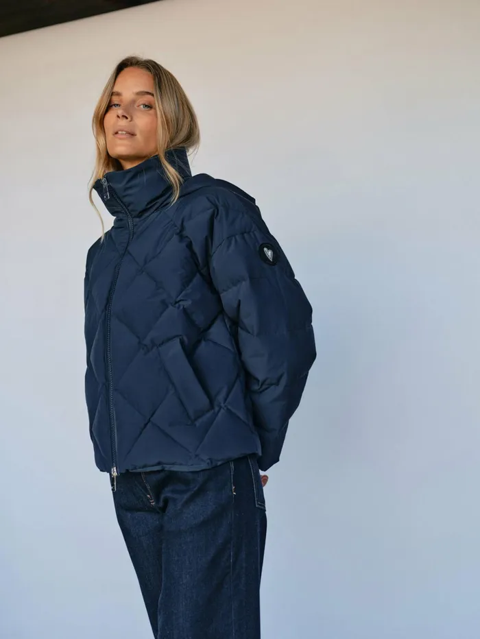 Women Jackets and Coats MOS MOSH MMAhla Down Jacket Salute Navy