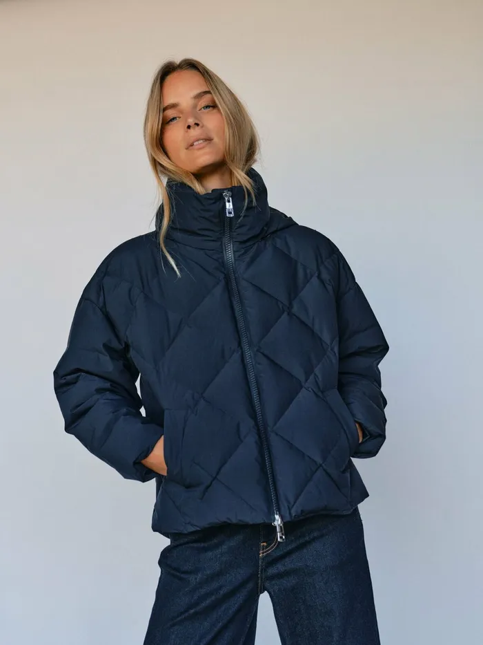 Women Jackets and Coats MOS MOSH MMAhla Down Jacket Salute Navy
