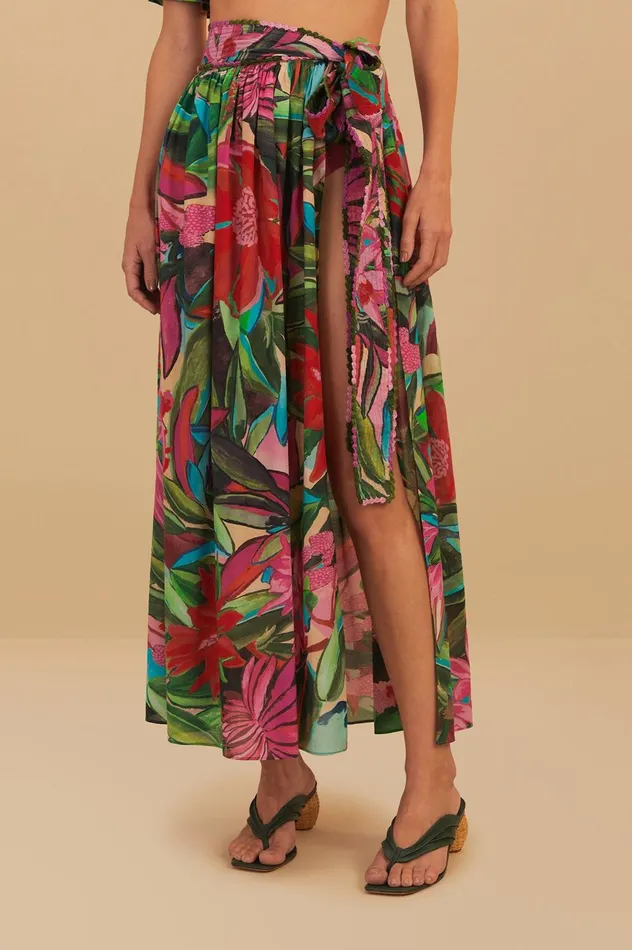 Women Jardin De Reve Midi Skirt Jardin De Reve Multicolor FARM Rio Skirts