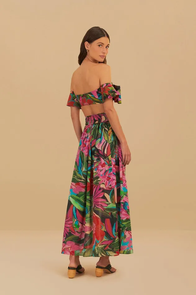 Women Jardin De Reve Midi Skirt Jardin De Reve Multicolor FARM Rio Skirts