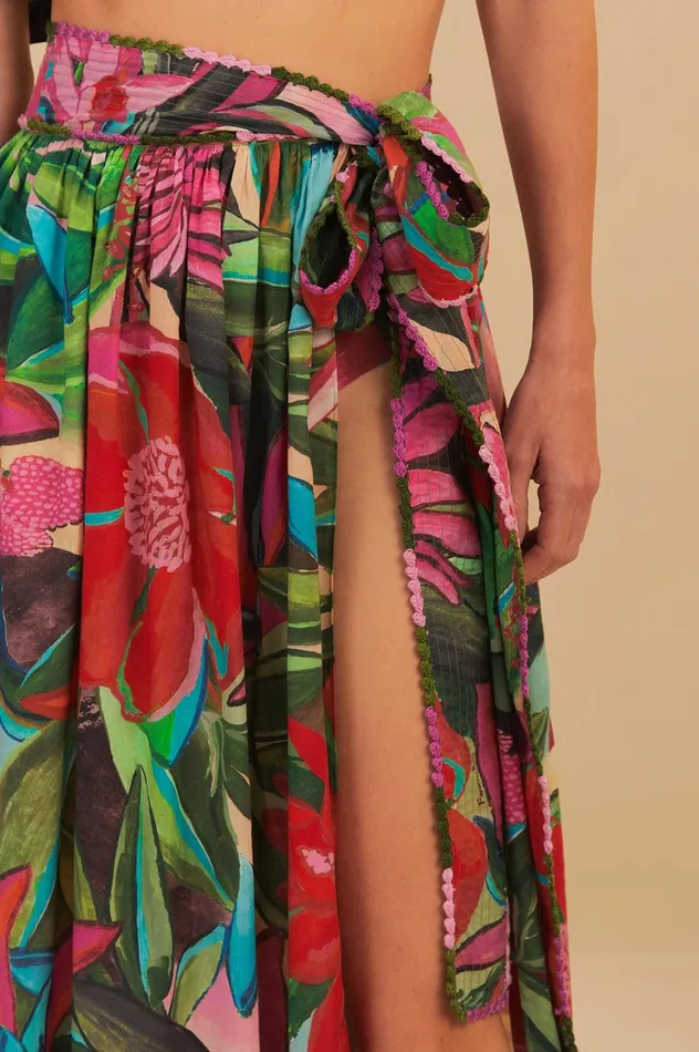Women Jardin De Reve Midi Skirt Jardin De Reve Multicolor FARM Rio Skirts