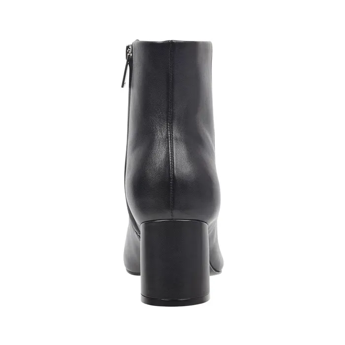 Women Jarli Pointy Ankle Bootie Black Leather Marc Fisher Casual Boots