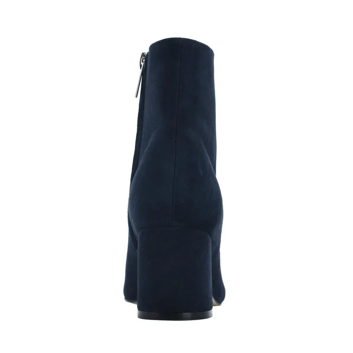 Women Jarli Pointy Ankle Bootie Navy Suede Marc Fisher Casual Boots