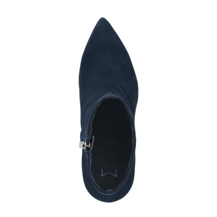 Women Jarli Pointy Ankle Bootie Navy Suede Marc Fisher Casual Boots