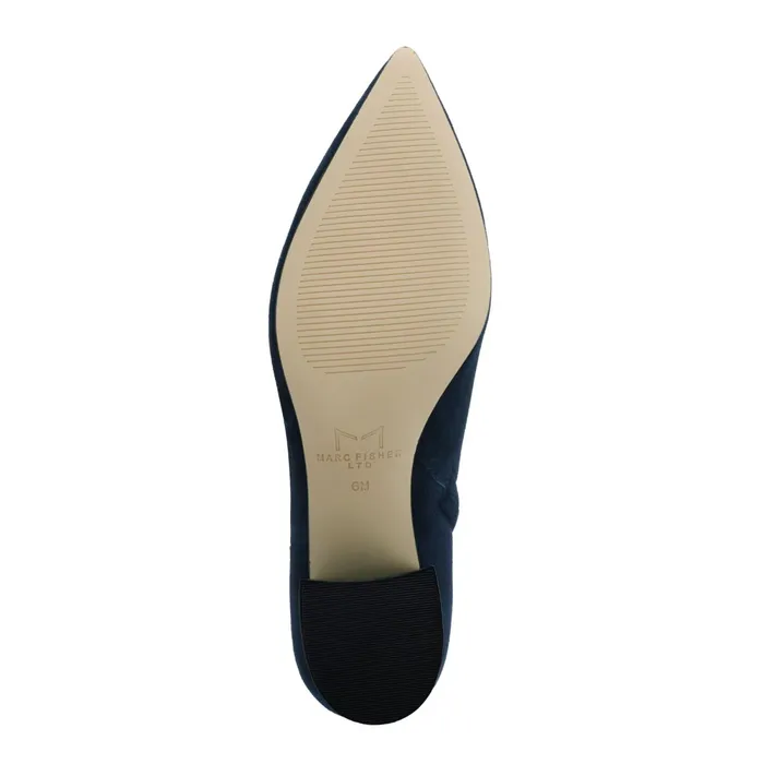 Women Jarli Pointy Ankle Bootie Navy Suede Marc Fisher Casual Boots