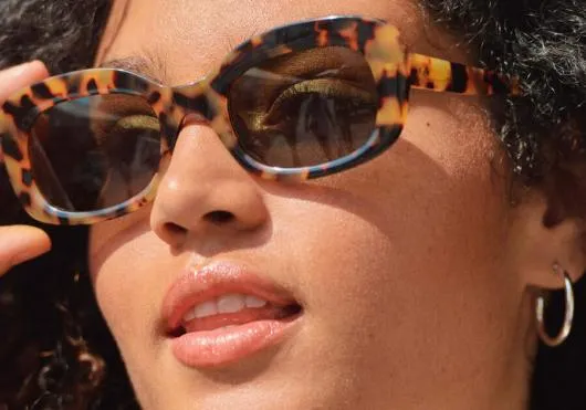 Women Jules Blonde Tortoisebottle Green TOMS Sunglasses