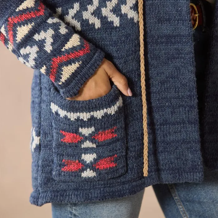 Women Katia Heritage Cardigan Petite Indigo Sundance Catalog Sweaters