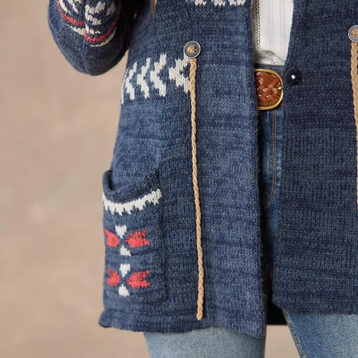 Women Katia Heritage Cardigan Petite Indigo Sundance Catalog Sweaters