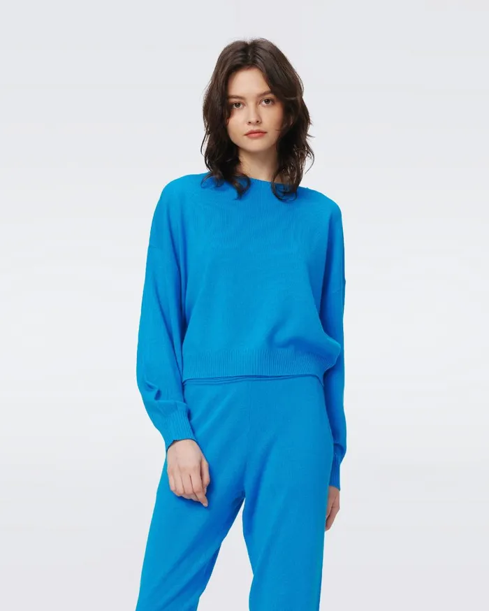 Women Ken WoolCashmere Top Peacock DVF Tops