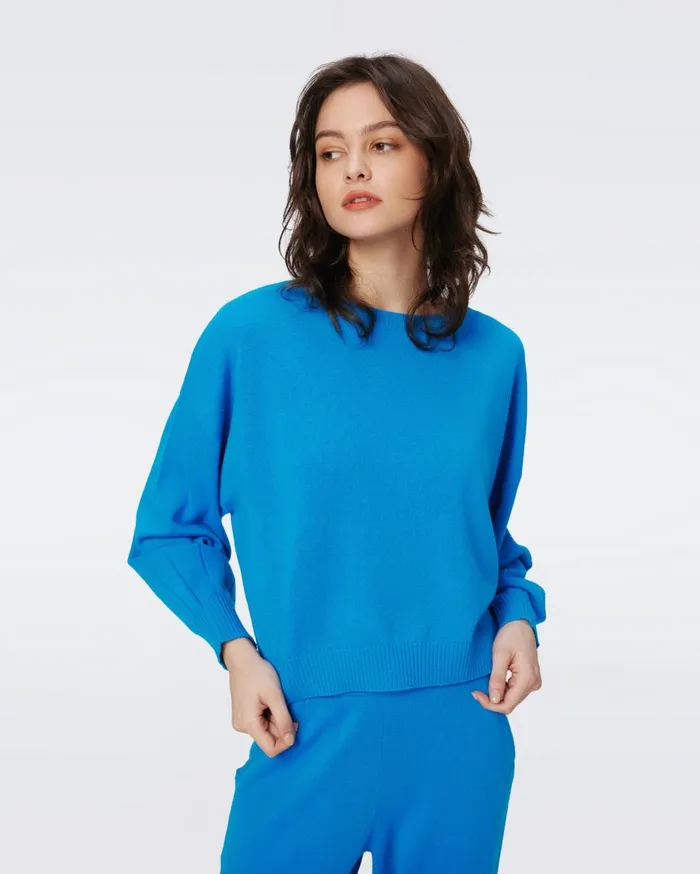 Women Ken WoolCashmere Top Peacock DVF Tops