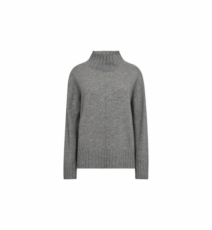 Women Knits MOS MOSH MMAima Cashmere Highneck Knit Sharkskin