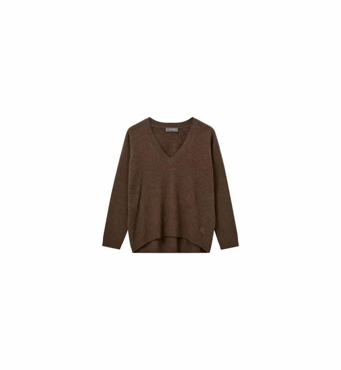 Women Knits MOS MOSH MMArlie Cashmere VNeck Knit Rain Drum