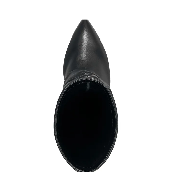 Women Lalita Foldover Dress Boot Black Leather Marc Fisher Boots
