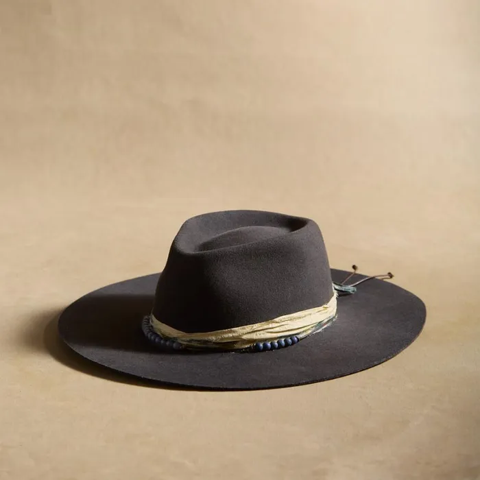 Women Lapis Sky Hat Washed Black Sundance Catalog Hats