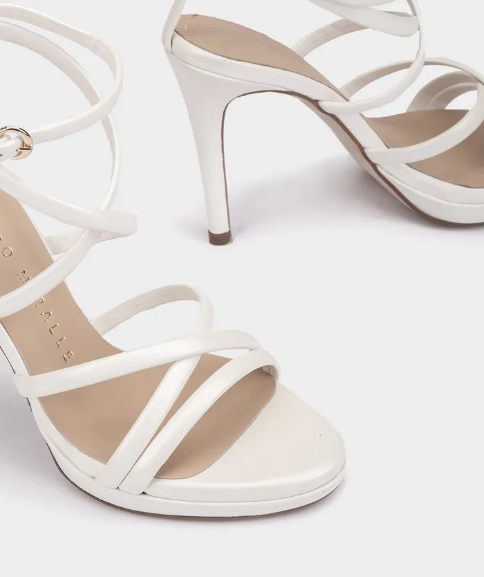 Women Las Vegas White 8211 Heeled Sandals Pedro Miralles