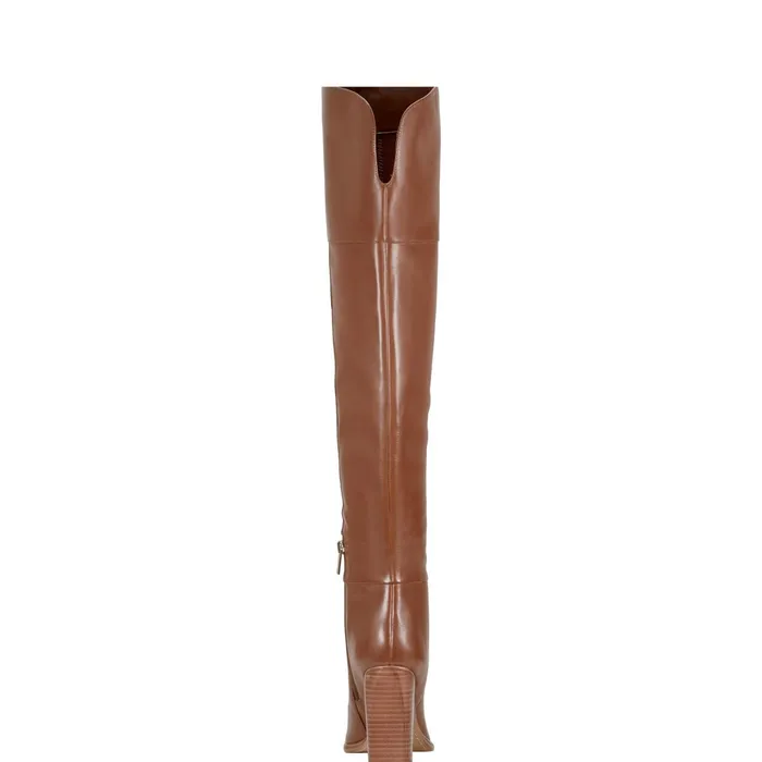 Women Lasli Over The Knee Boot Brown Leather Marc Fisher OTK Boots