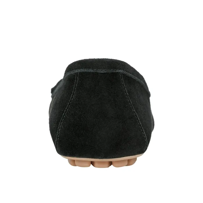 Women Layney Casual Tassle Loafer Black Suede Marc Fisher Loafers and Flats