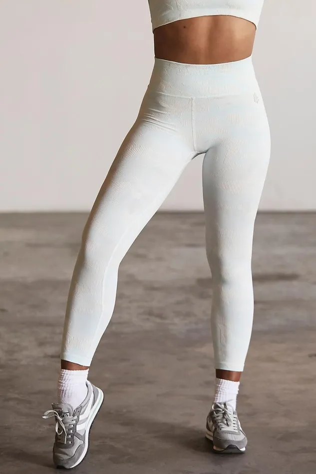 Women Leggings Free People HighRise Good Karma Camo Leggings Ice Aqua Combo