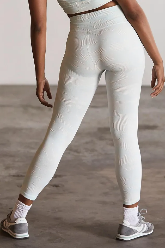 Women Leggings Free People HighRise Good Karma Camo Leggings Ice Aqua Combo