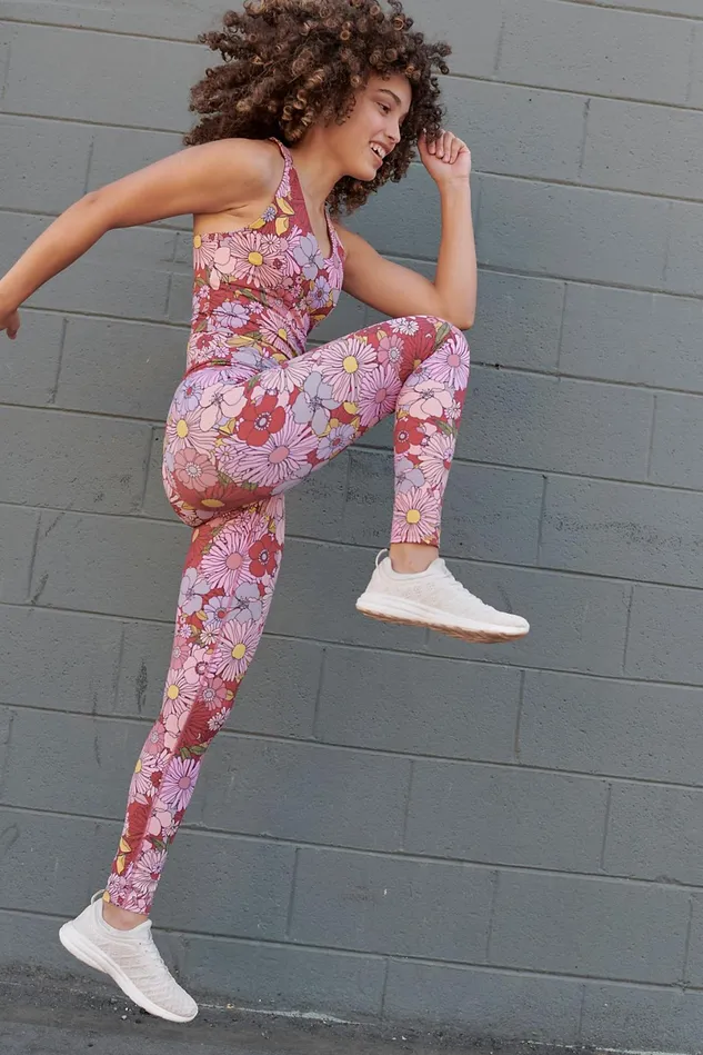 Women Leggings Free People Piper Leggings Marsala Floral