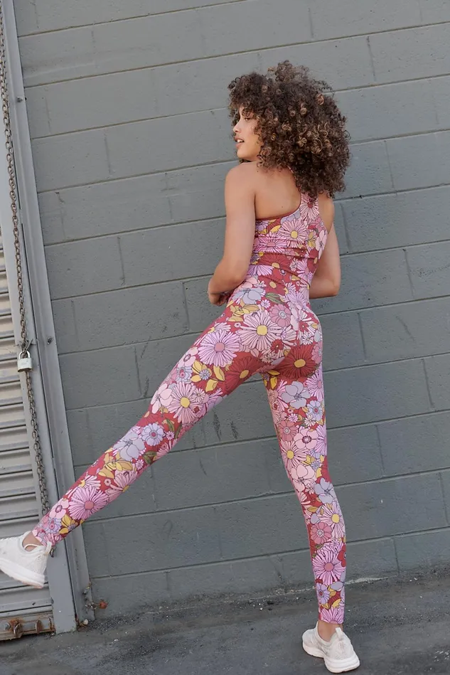 Women Leggings Free People Piper Leggings Marsala Floral