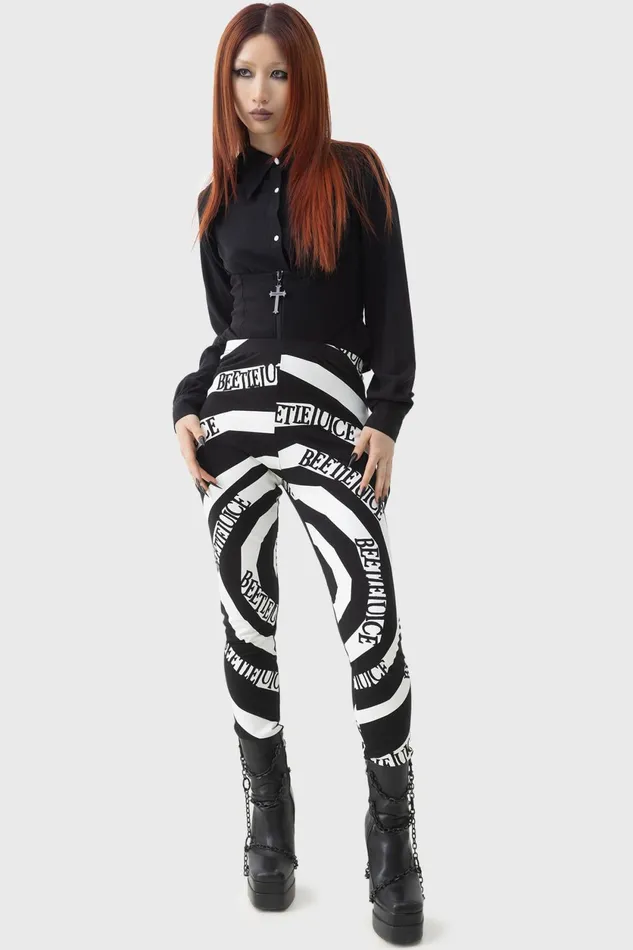 Women Leggings Killstar Vertigo Spiral Leggings