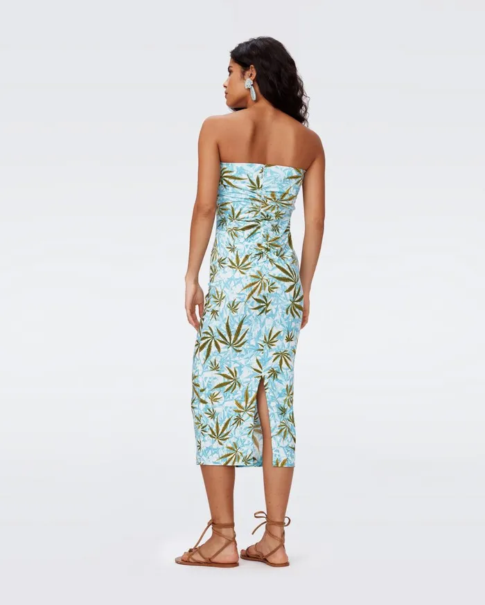 Women Livvy Dress Cannabis Blue DVF Dresses