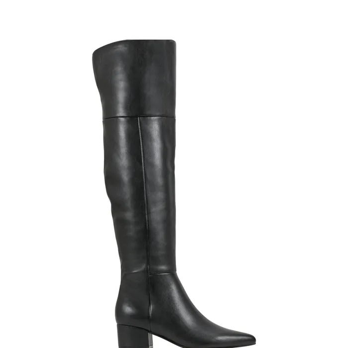Women Lottie Over The Knee Boot Smooth Black Marc Fisher Boots