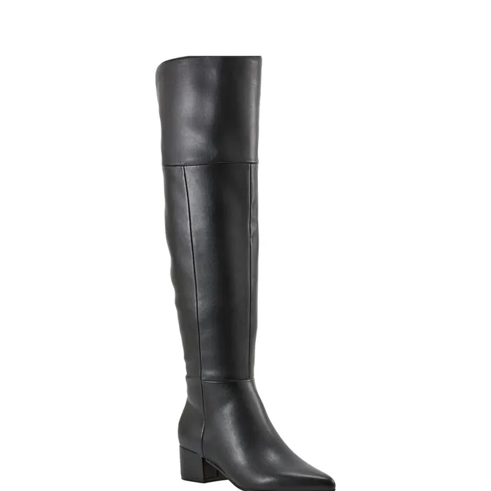 Women Lottie Over The Knee Boot Smooth Black Marc Fisher Boots