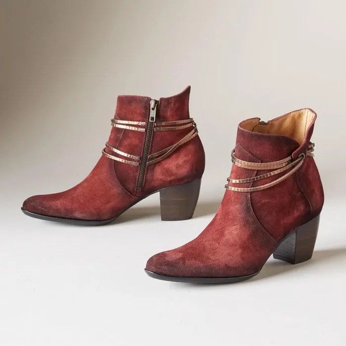 Women Luxe Lariat Boots Plum Sundance Catalog Boots