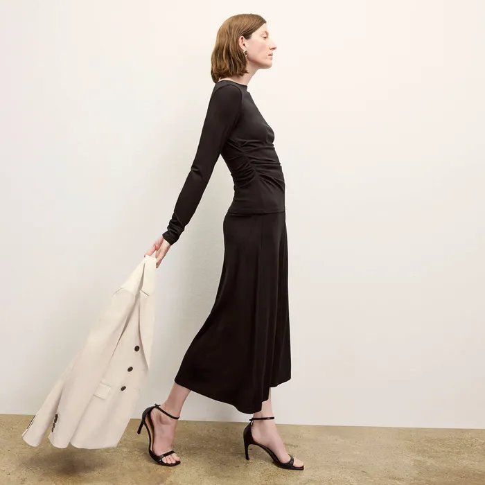 Women M M LaFleur The Misty Skirt 8211 Italian Jersey Black Skirts