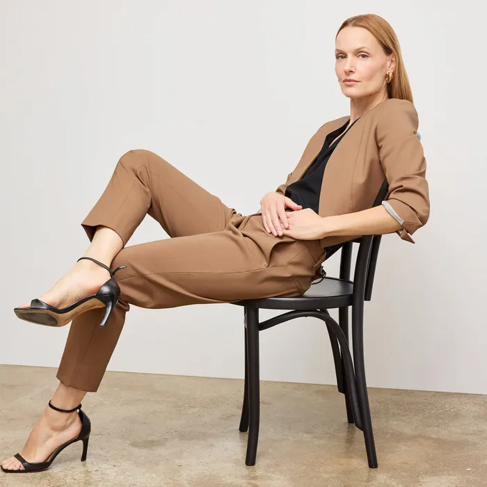 Women M M LaFleur The Neale Jacket 8211 Wool Twill Camel Suiting