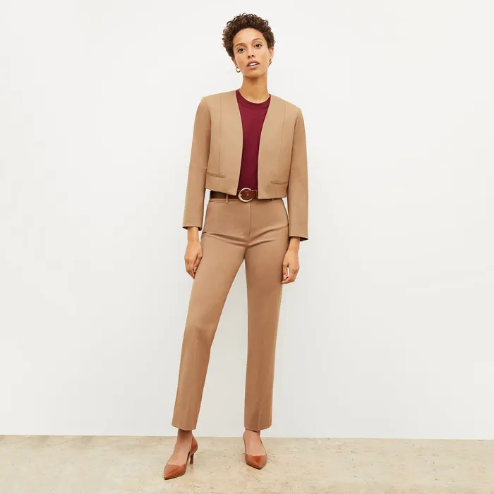 Women M M LaFleur The Neale Jacket 8211 Wool Twill Camel Suiting