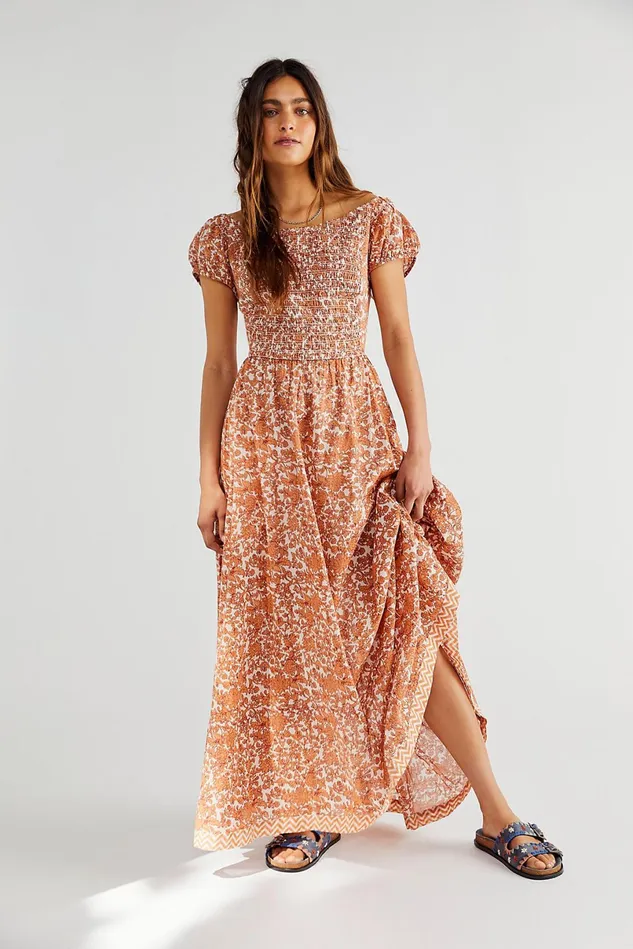 Women Maxi Dresses Free People Ultraviolet Dress Tea Combo
