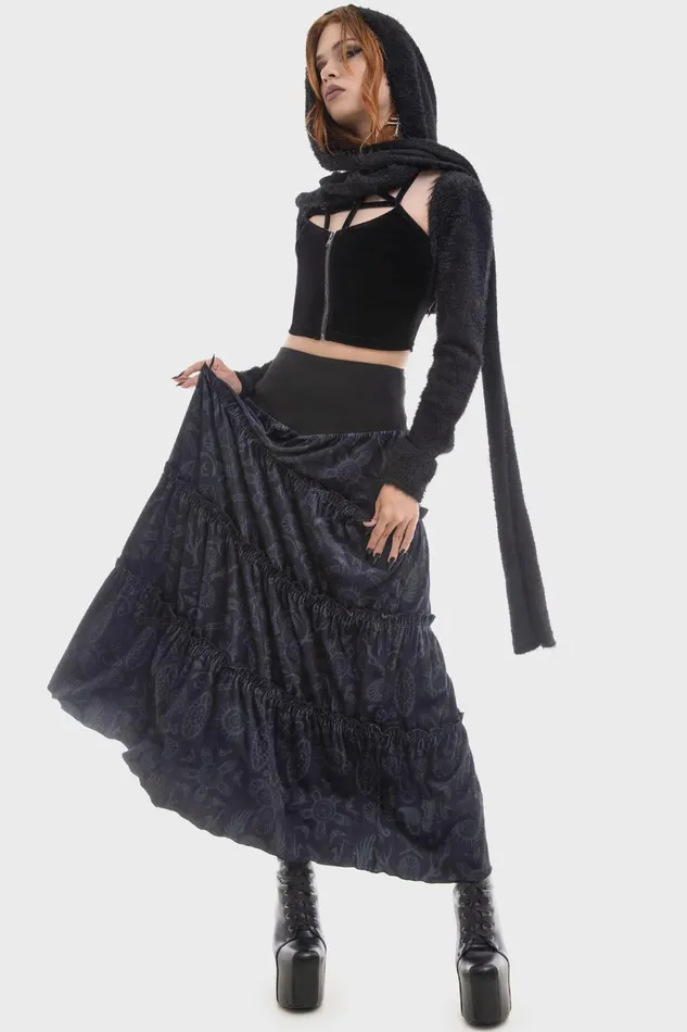 Women Maxi Skirts Killstar Half Vamp Maxi Skirt