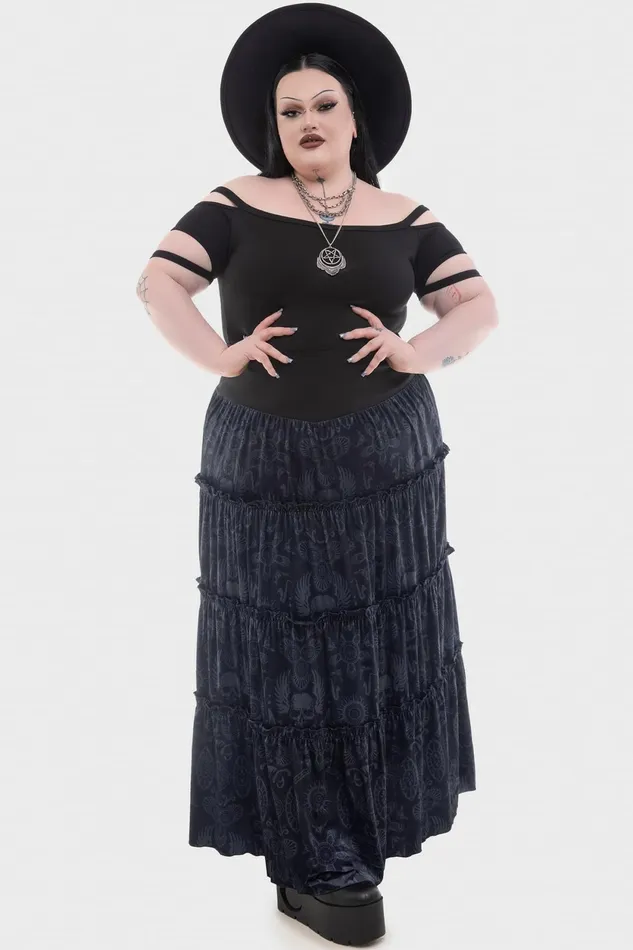 Women Maxi Skirts Killstar Half Vamp Maxi Skirt