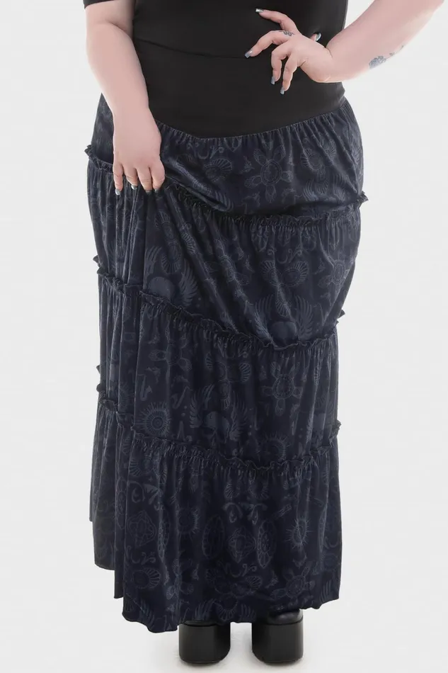 Women Maxi Skirts Killstar Half Vamp Maxi Skirt